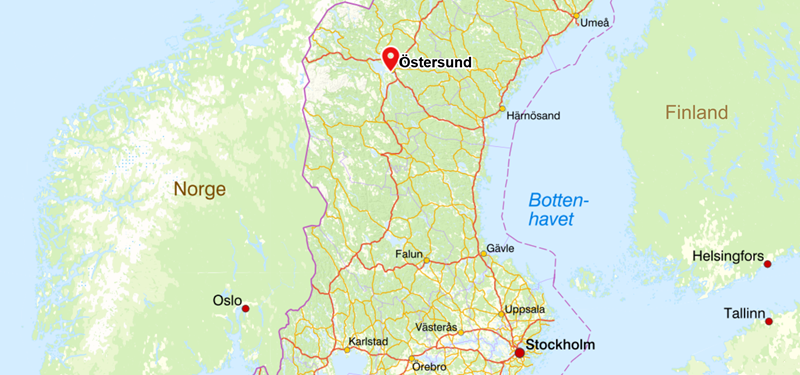 Karta: Östersund